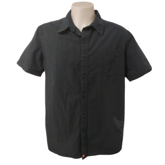 Tony Hawk Other - Tony Hawk Shirt Mens Size XL Button Down Short Sleeve Collared Pocket Logo Black